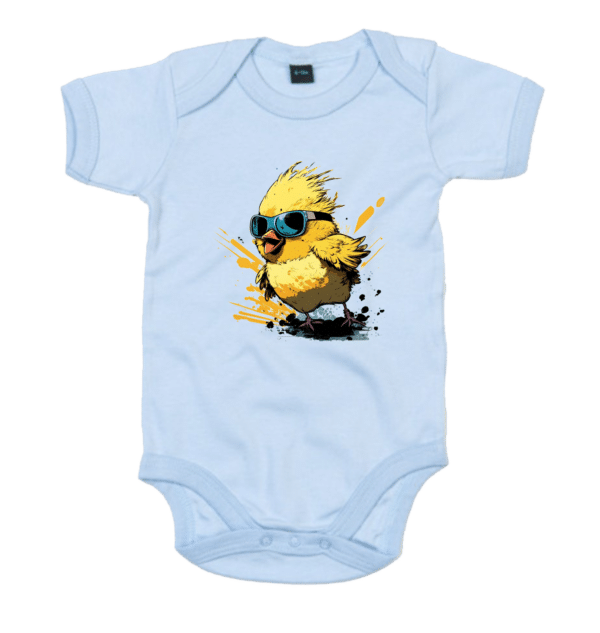 Bio Baby Body mit Turbo-Küken - Einzigartige Niedlichkeit für kleine Rennfahrer! – Bild 3