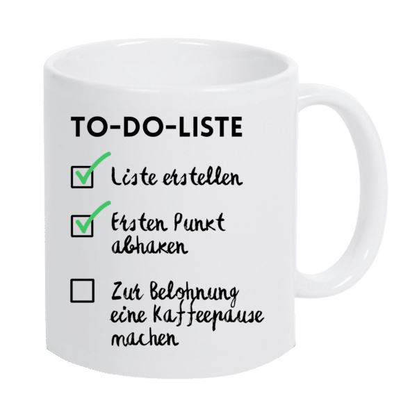 Keramiktasse "To-Do-Liste"