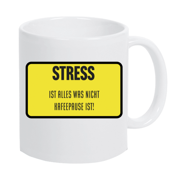 Keramiktasse "Stress"