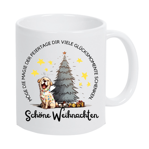 Keramiktasse "Weihnachtshunde-Tasse"